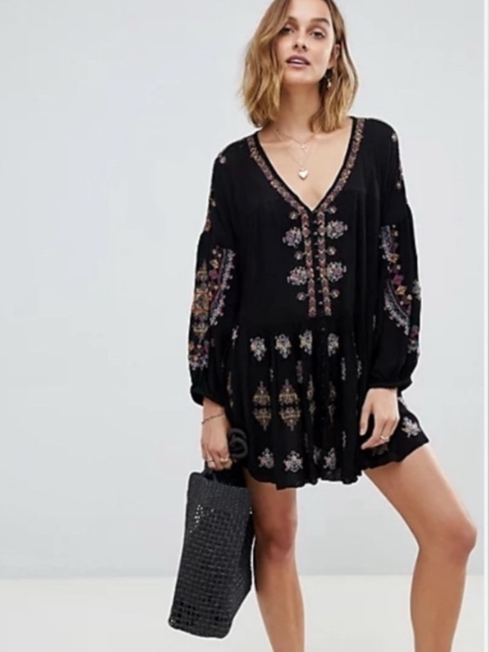 Free People Women's Arianna Tunic Black Size S